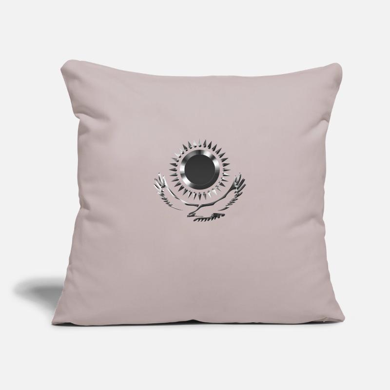 Kazakhstan Eagle steppe eagle silver flag flag Sofa pillowcase 17,3'' x 17,3'' (45 x 45 cm)