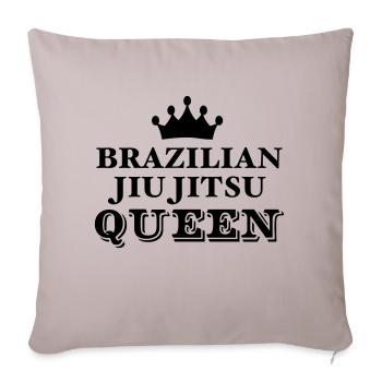brazilian jiu jitsu bjj queen - Housse de coussin décorative 45 x 45 cm - taupe clair - Devant