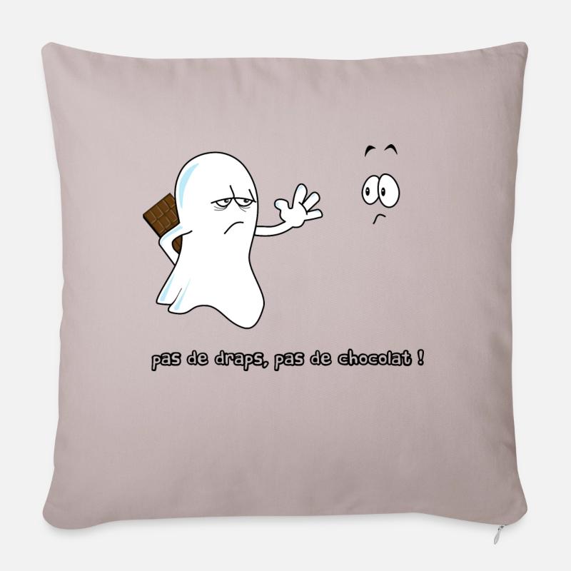 No choco - Housse de coussin décorative 45 x 45 cm - taupe clair