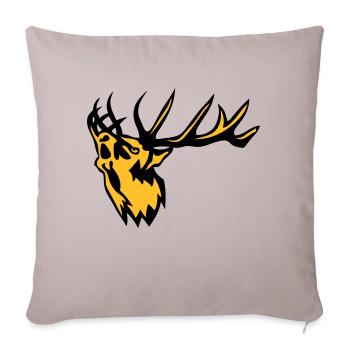 Tierhirschbrunft Hirsch 0 - Sofakissenbezug 45 x 45 cm - helles Taupe - Vorne