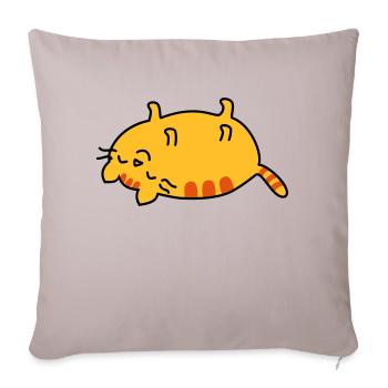 lazy cat - Sofakissenbezug 45 x 45 cm - helles Taupe - Vorne