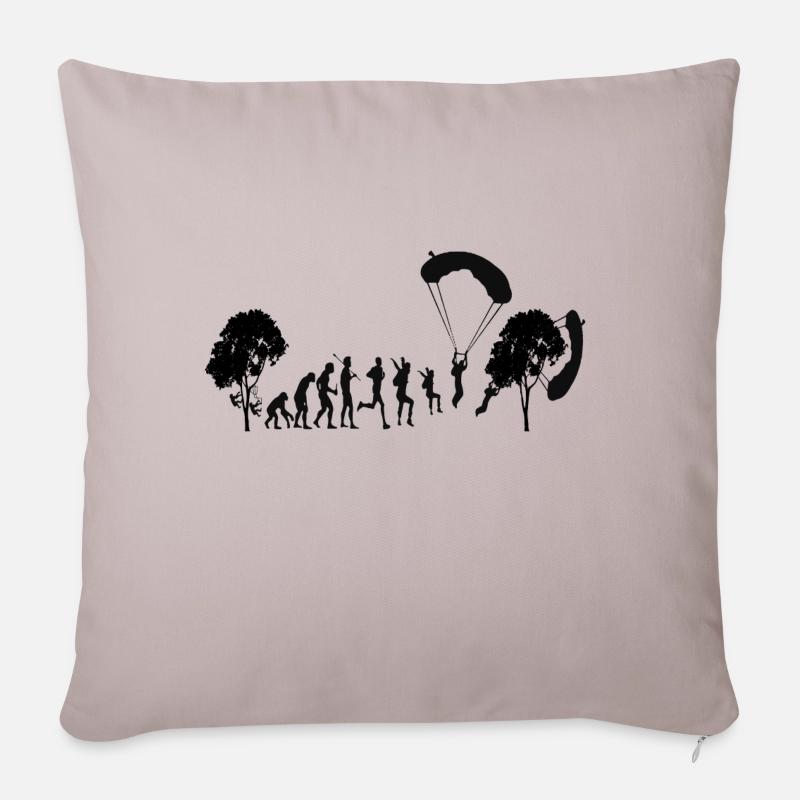 PARACHUTISME! Idée cadeau de parachutisme - Housse de coussin décorative 45 x 45 cm - taupe clair
