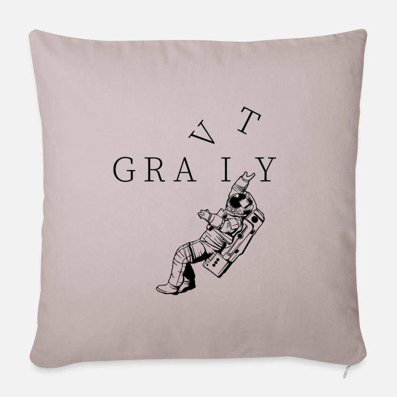 Astronaut Gravity Geschenk - Sofakissenbezug 45 x 45 cm - helles Taupe