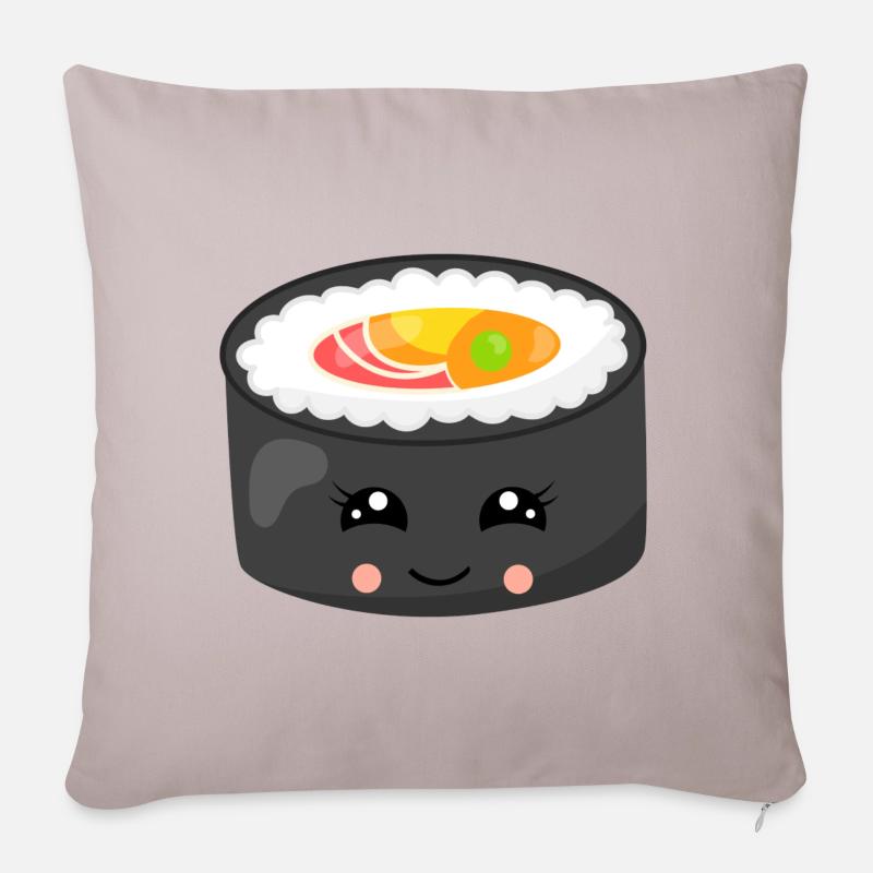 KAWAII SUSHI - Sofakissenbezug 45 x 45 cm - helles Taupe