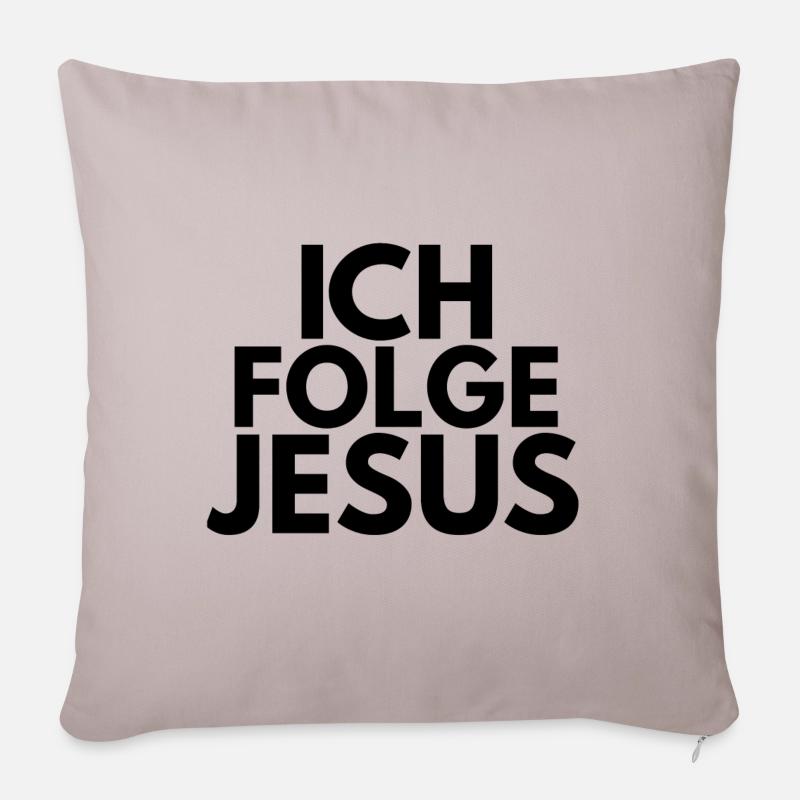 Je suis Jésus - Housse de coussin décorative 45 x 45 cm - taupe clair