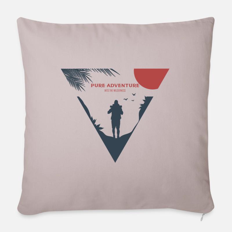 Pure Adventure Abenteuer Geschenk - Sofakissenbezug 45 x 45 cm - helles Taupe