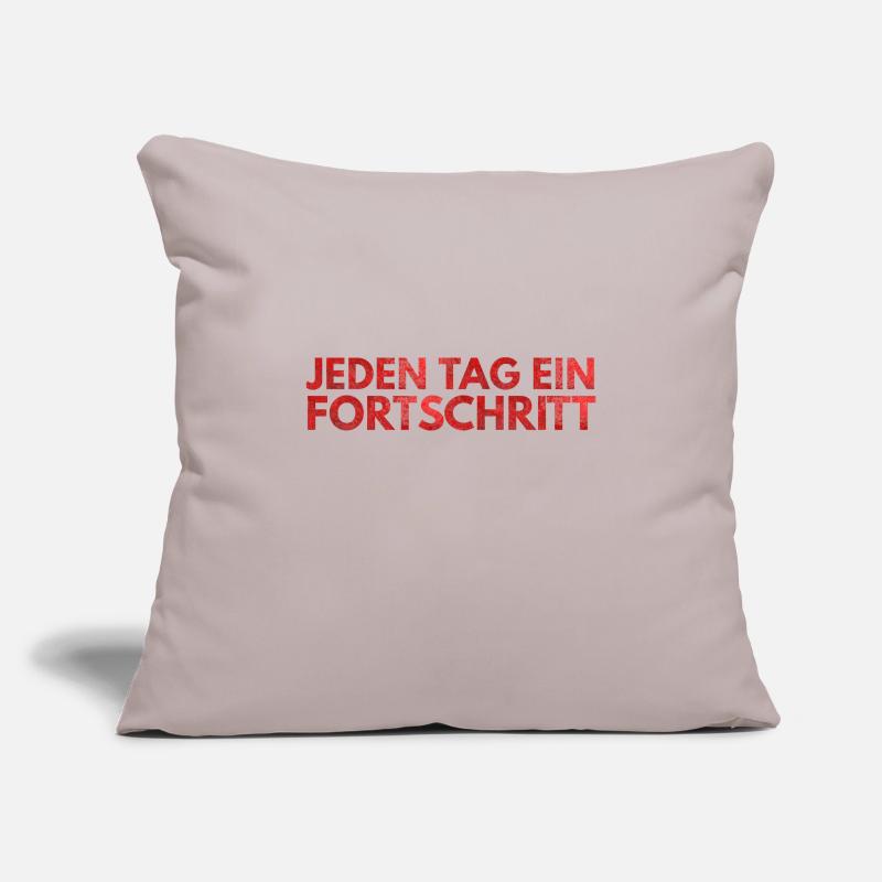 Chaque jour, un progrès Housse de coussin décorative 45 x 45 cm