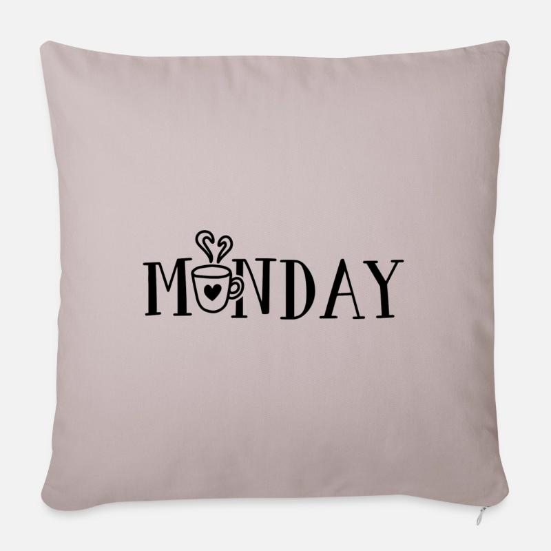 lundi - Housse de coussin décorative 45 x 45 cm - taupe clair