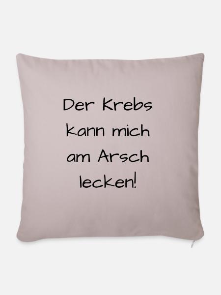 Kampf gegen Krebs - Sofakissenbezug 45 x 45 cm - helles Taupe