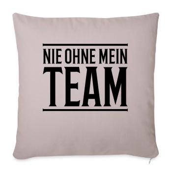 team nie ohne design - Sofakissenbezug 45 x 45 cm - helles Taupe - Vorne