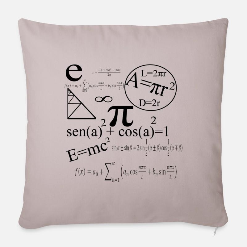 math // math - Sofa pillowcase 17,3'' x 17,3'' (45 x 45 cm) - light taupe