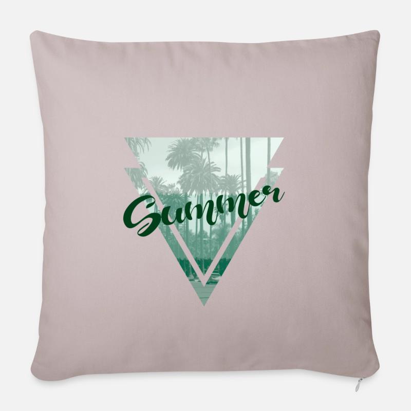 Sommer - Sofakissenbezug 45 x 45 cm - helles Taupe