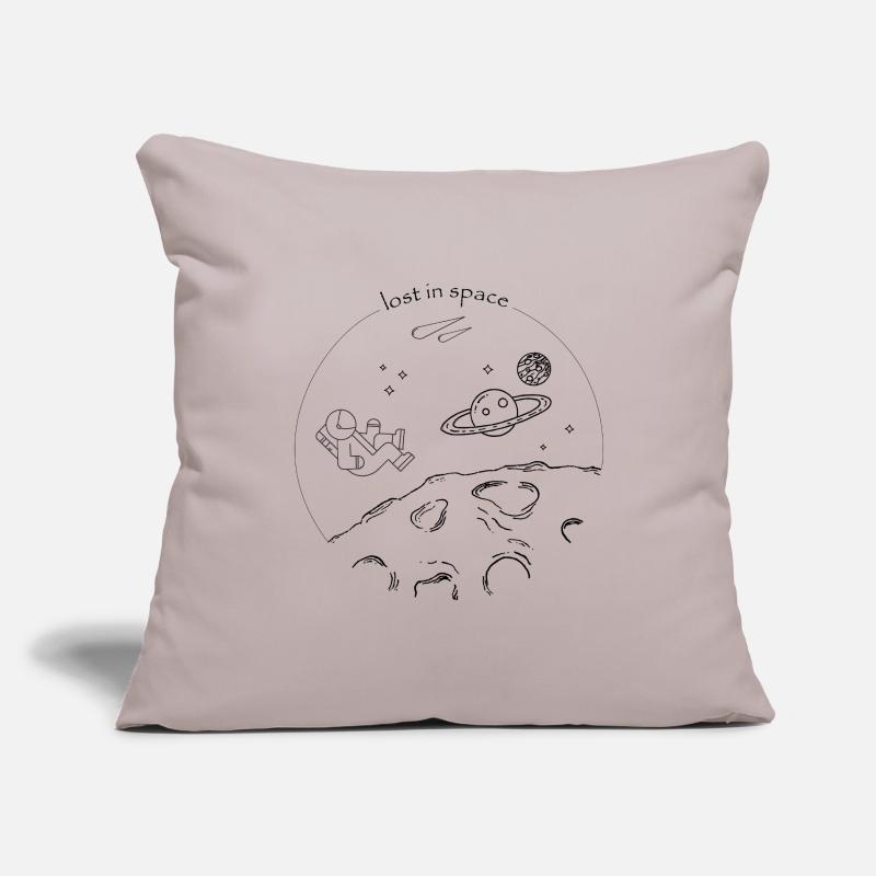 Perdu dans l'espace Housse de coussin décorative 45 x 45 cm