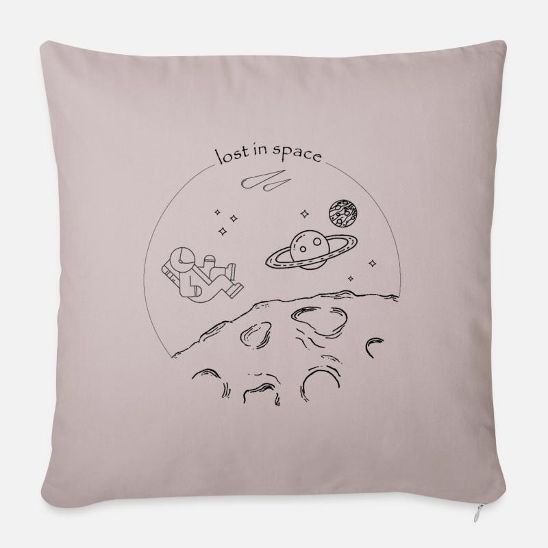 Lost in Space - Sofakissenbezug 45 x 45 cm - helles Taupe