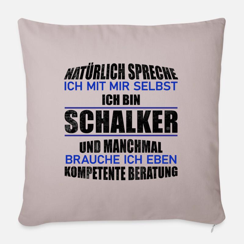Schalker Beratung Geschenkidee - Sofakissenbezug 45 x 45 cm - helles Taupe