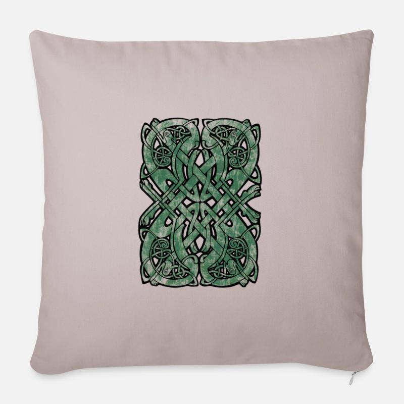 Symbole celtique - Housse de coussin décorative 45 x 45 cm - taupe clair