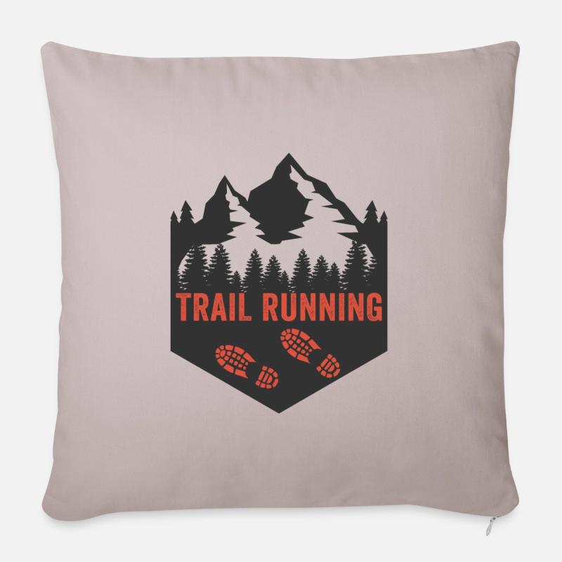 Trailrunning - Sofakissenbezug 45 x 45 cm - helles Taupe