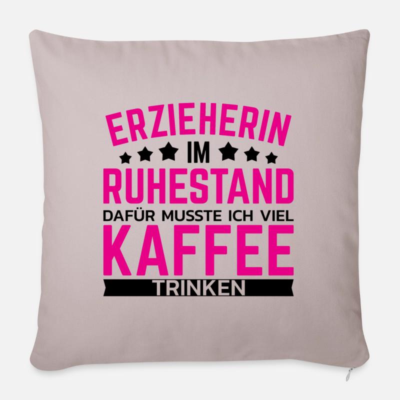 Erzieherin Pädagogin Geschenk witziger Spruch - Sofakissenbezug 45 x 45 cm - helles Taupe