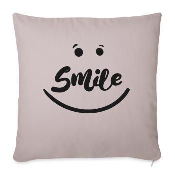 Smile - Sofa pillowcase 17,3'' x 17,3'' (45 x 45 cm) - light taupe - Front