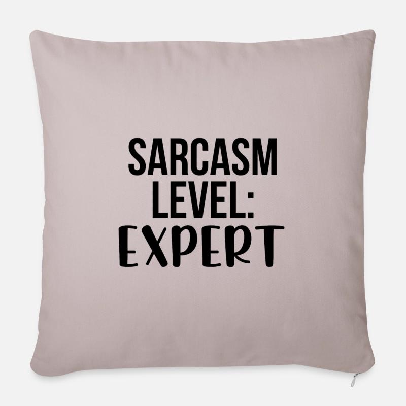 Sarcasm level: Expert - Sofakissenbezug 45 x 45 cm - helles Taupe