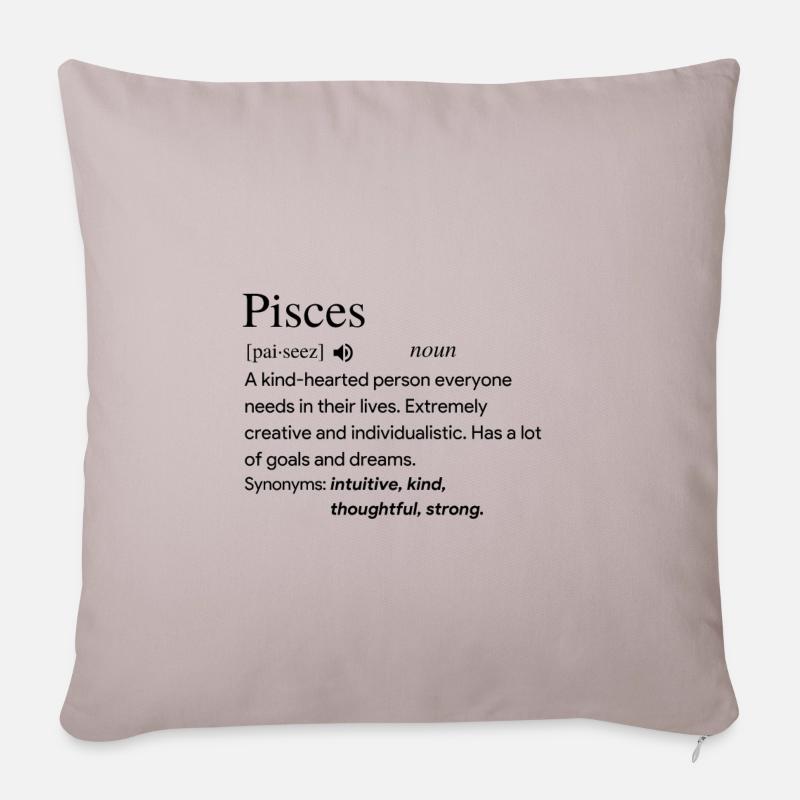 Fische Definition - Sofakissenbezug 45 x 45 cm - helles Taupe