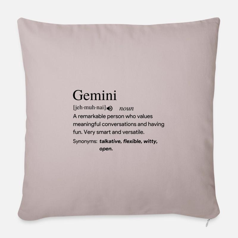 Gemini Definition - Sofakissenbezug 45 x 45 cm - helles Taupe