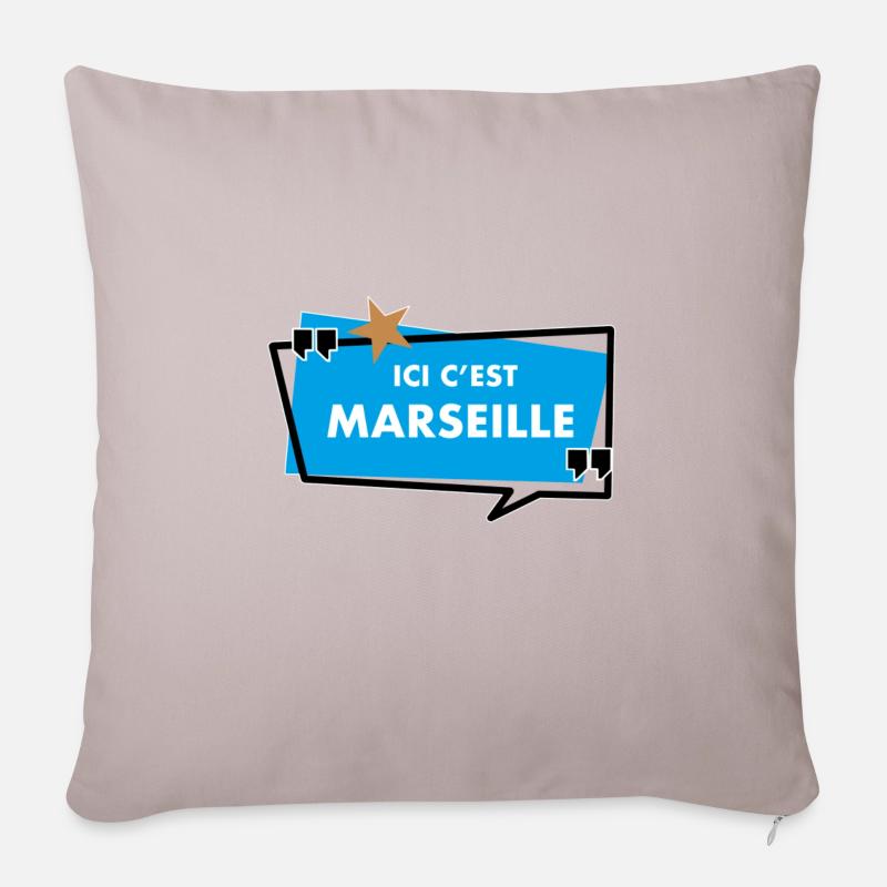 Marseille - Housse de coussin décorative 45 x 45 cm - taupe clair