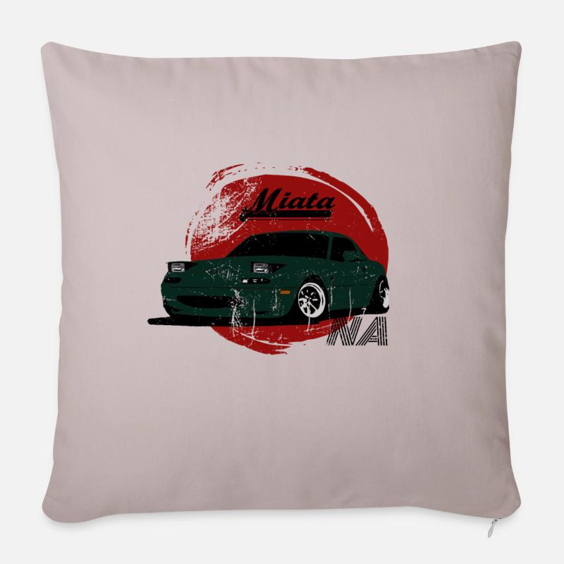 MIATA MX5 VINTAGE NA MK1 - Sofakissenbezug 45 x 45 cm - helles Taupe