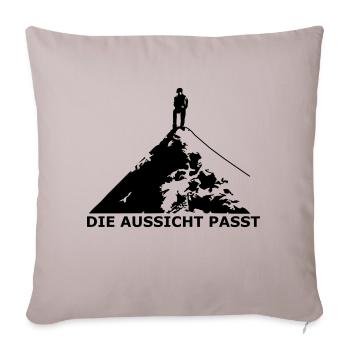 Ortler - Sofakissenbezug 45 x 45 cm - helles Taupe - Vorne