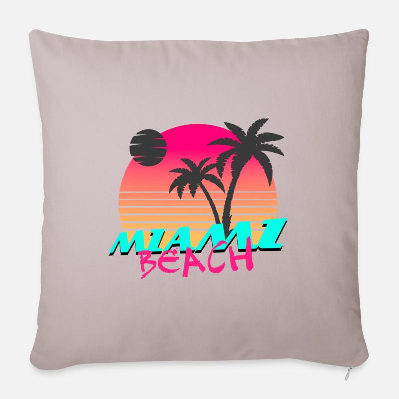 Miami Beach - Sofakissenbezug 45 x 45 cm - helles Taupe