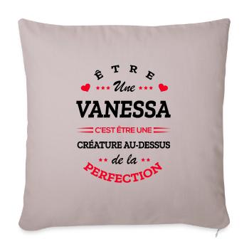 VANESSA PARFAITE - NOM VANESSA - Housse de coussin décorative 45 x 45 cm - taupe clair - Devant