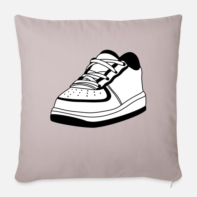 Sneaker black - Sofakissenbezug 45 x 45 cm - helles Taupe