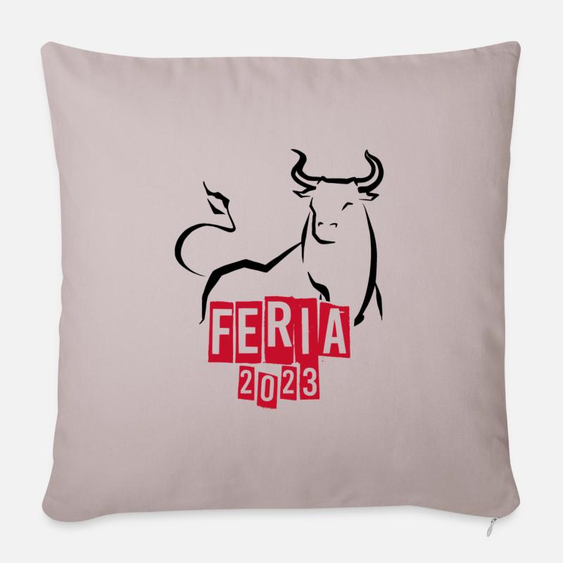 Feria 2023 - Housse de coussin décorative 45 x 45 cm - taupe clair