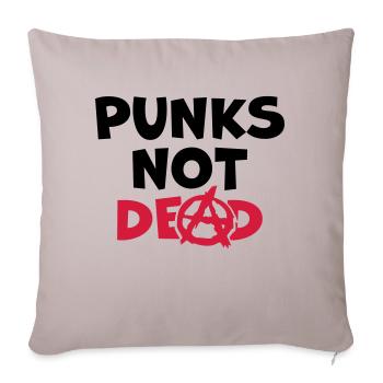 Zitat punks not dead - Sofakissenbezug 45 x 45 cm - helles Taupe - Vorne