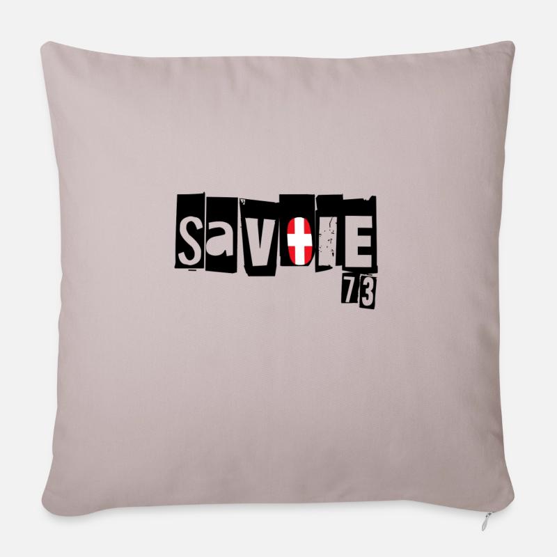 Savoie 73 - Housse de coussin décorative 45 x 45 cm - taupe clair