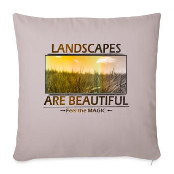 Landscapes are Beautiful - Sofakissenbezug 45 x 45 cm - helles Taupe - Vorne