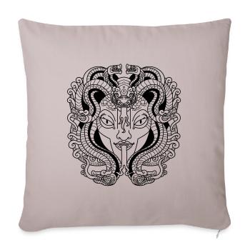 Medusa Face Snake Woman - Sofa pillowcase 17,3'' x 17,3'' (45 x 45 cm) - light taupe - Front