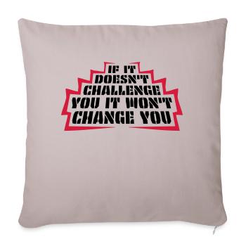 Workout Fitness Motivation Quote - Sofa pillowcase 17,3'' x 17,3'' (45 x 45 cm) - light taupe - Front