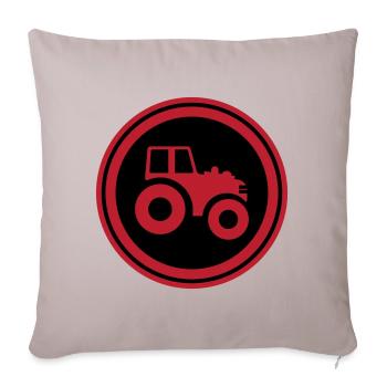 Tractor Symbol - Sofa pillowcase 17,3'' x 17,3'' (45 x 45 cm) - light taupe - Front