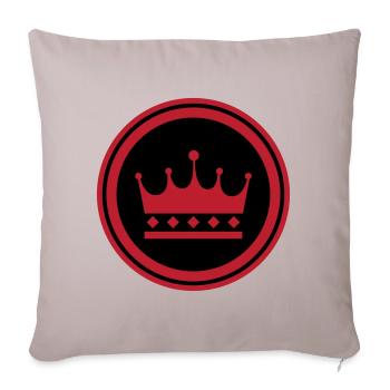 Crown Symbol - Sofa pillowcase 17,3'' x 17,3'' (45 x 45 cm) - light taupe - Front
