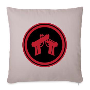Pistol Symbol - Sofa pillowcase 17,3'' x 17,3'' (45 x 45 cm) - light taupe - Front