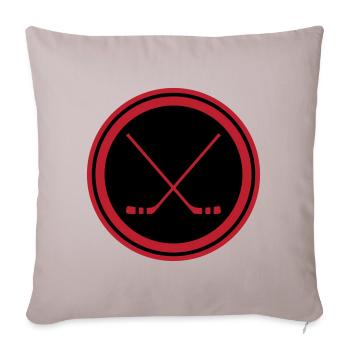 Ice hockey sticks - Sofa pillowcase 17,3'' x 17,3'' (45 x 45 cm) - light taupe - Front