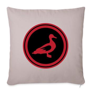 Animal canard - Housse de coussin décorative 45 x 45 cm - taupe clair - Devant