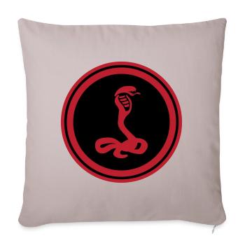 Cobra serpent - Housse de coussin décorative 45 x 45 cm - taupe clair - Devant