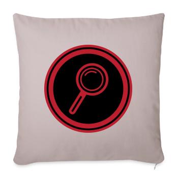 Magnifying glass icon - Sofa pillowcase 17,3'' x 17,3'' (45 x 45 cm) - light taupe - Front