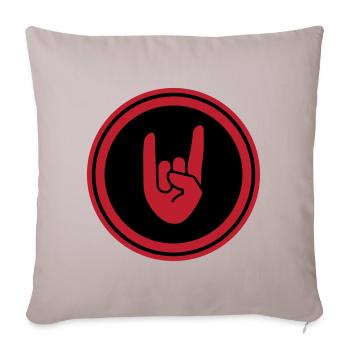 Party Hand Symbol - Sofa pillowcase 17,3'' x 17,3'' (45 x 45 cm) - light taupe - Front