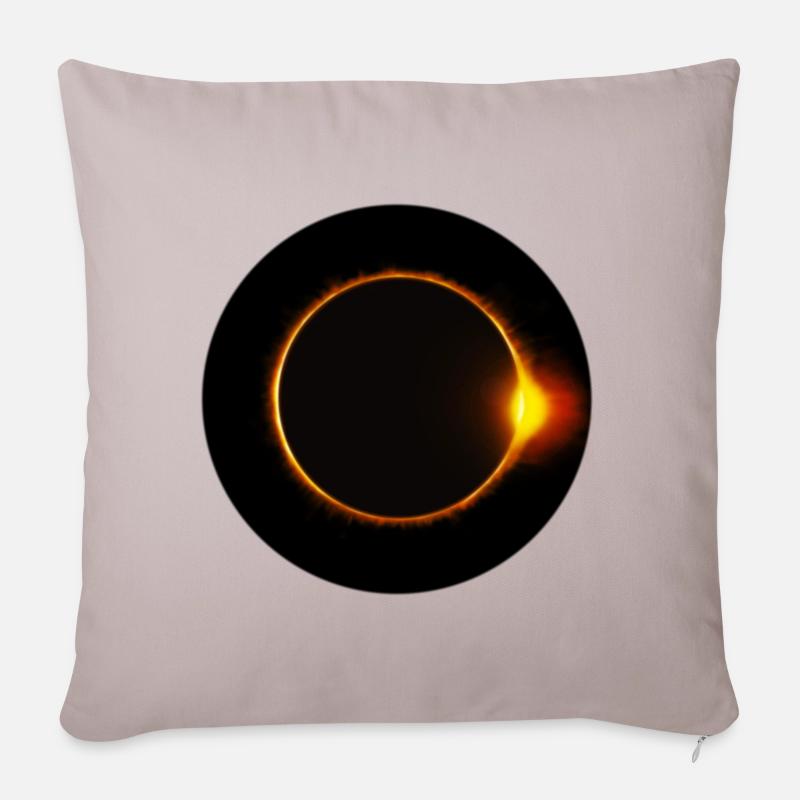 Sonnenfinsternis - Sofakissenbezug 45 x 45 cm - helles Taupe