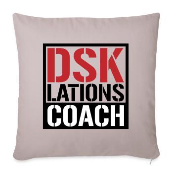 Deeskalationsteam DSKlations Coach Farben änderbar - Sofakissenbezug 45 x 45 cm - helles Taupe - Vorne