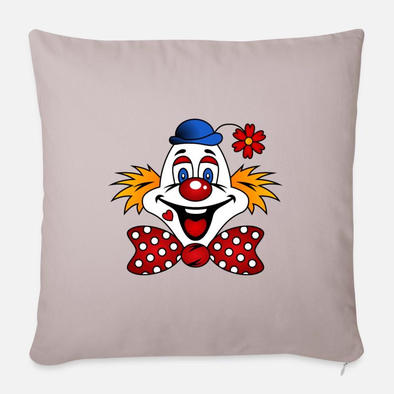 Clown - Sofakissenbezug 45 x 45 cm - helles Taupe