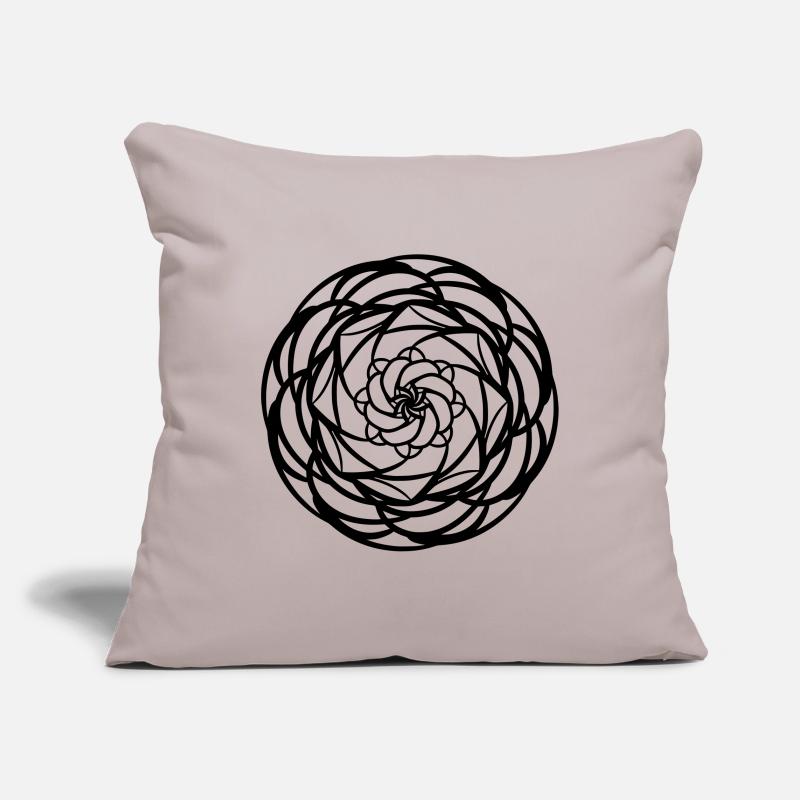 Round Mandala Pattern Sofa pillowcase 17,3'' x 17,3'' (45 x 45 cm)